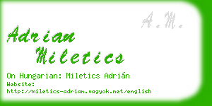 adrian miletics business card