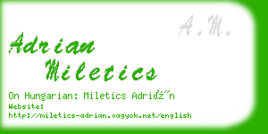 adrian miletics business card
